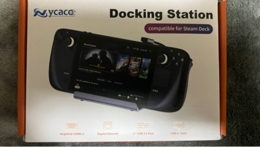 Steam Deck用ドック Nycaco Steam Deck スタンド Steam Deck Dock 6 in 1 ドッキングステーションHDMI 2.0 4K@60Hz、ギガビットイーサネット、3つのUSB 3.0ポート、100W USB-C PD充電 スチームデック専用ドック-アルミニウム合金製