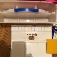 絵の具道具セット　ピンクバッグの画像
