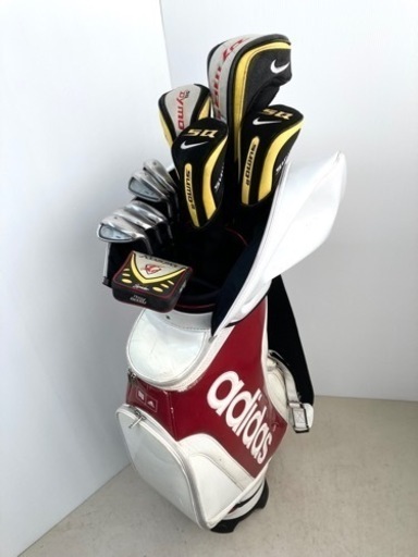 【SOLD OUT！】◆NIKE SQ ＋TaylorMade アイアン◆ゴルフクラブ セット＋ adidas キャディバッグ＋付属品多数付き
