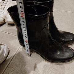 500円！MONO COMME CA　長靴　ブラック　Mサイズ　高さ20cmの画像