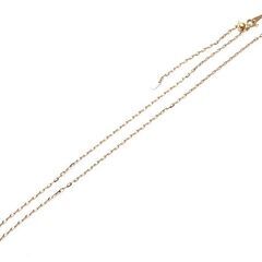 K18 18金 ネックレス チェーン  45cm フリーアジャスター付き ピンクゴールド