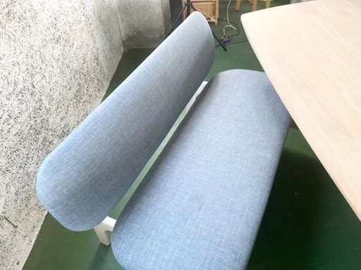 中古品 配送可能※別途費用必要になります　[幅160cm] リビングダイニングテーブル4点セット(LDリラックスワイドWW/2P リラ