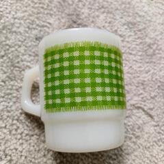 アンティーク FireKing ギンガムチェック マグの画像
