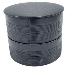 曲げわっぱ　アウトレット商品　丸二段姫子重ミニ黒　No4560