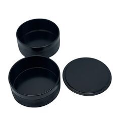 曲げわっぱ　アウトレット商品　丸二段姫子重ミニ黒　No4560の画像