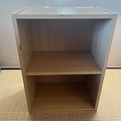 2段カラーボックス
