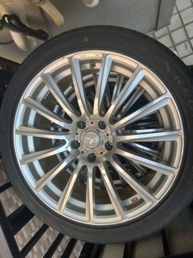 タイヤホイールセット　４本　weds leonis 19インチ　8J 5穴　PCD114.3 +38 BRIDGESTONE REGNO GRVⅡ 245/40R19 2020年49週目