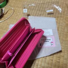 [決まりました]　　ねこ　ピンク　長財布　　新品未使用の画像