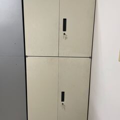 okamura オカムラ 上下書庫 ホワイト 両開き 観音開き ...