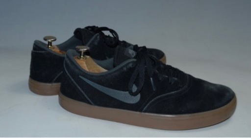 スニーカー　NIKE   SBチェック　スエード  27.5cm ブラック