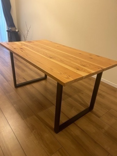 KANADEMONO 無垢×ブラックスチール(140cm×80cm)ダイニングテーブルお譲りします！