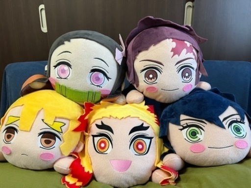 鬼滅の刃　メガジャンボねそべりぬいぐるみ5点セット