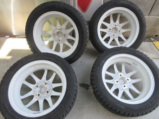 カワイイデコル Cawaii Decor　綺麗なホイール割れ欠け無く 白 15×4.5J+45 ４－100 ハブ７２ 4本セット 165/55R15 東松山市引き取り歓迎