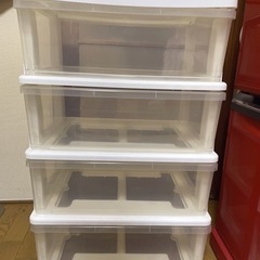 【取引中】プラチェスト4段 中古品