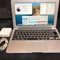 「MacBook Air 11インチ Mid 2011 MC969J/A」約1キロの小型軽量薄型モバイルノートPC / Core i5(デュアルコア 1.6GHz / メモリー４GB / SSDは128GB / MacOS(Catalina)+Office2019とWin10+Office2010の選択起動可能 / Webカメラ / Bluetooth / 無線LAN / 中古品