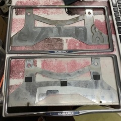 スバル ナンバーフレーム 純正オプションの画像