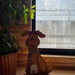インテリア　犬　わんちゃん　トールペイントの画像