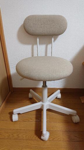貴重★無印良品【ワーキングチェア/ガススプリング昇降式/ベージュ】デスク用のイス(椅子)
