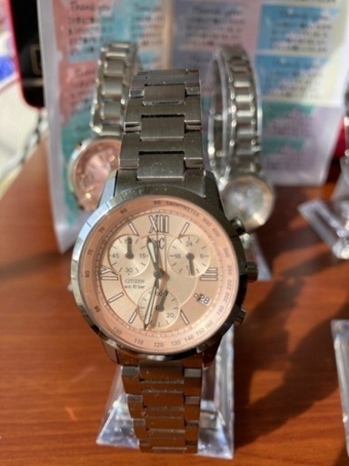 CITIZEN シチズン XC クロスシーQZ  F500-T002382 クロノグラフ デイト レディース腕時計