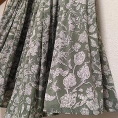 【チャームベリーチック】新品プリーツスカート / グリーン花柄の画像