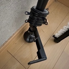 カーテンレール カーテンポール リングランナー ダブルレール 黒 ブラックの画像