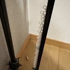 カーテンレール カーテンポール リングランナー ダブルレール 黒 ブラックの画像