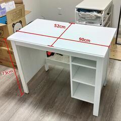IKEA イケア デスク 机 テーブル 白 ホワイト 木目 ウッド調