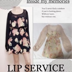 フラワーシースルー切り替えワンピース●LIP SERVICEリッ...