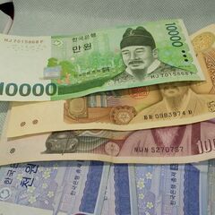 外国貨幣　韓国　貨幣　紙幣の画像