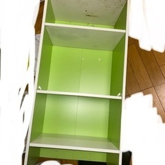 ③カラーボックス、緑、汚れあり