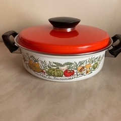 昭和レトロ　マルビシ　ホーロー鍋