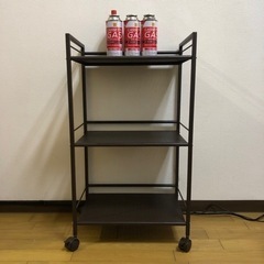 キッチンラックワゴン　突っ張りラック　ガス