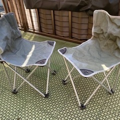 折りたたみチェア　2脚　さしあげます！　スリムチェア