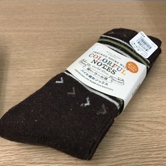 2303-302 パイル編みソックス 24〜27cm 未使用品