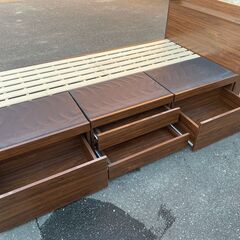 シングルベッド　マットレス付き　収納 コンセント付き　の画像