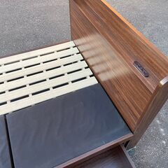 シングルベッド　マットレス付き　収納 コンセント付き　の画像
