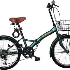 折り畳み自転車 20インチ モスグリーン AJ-0201
