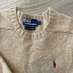 美品　ポロ　ラルフローレン　ニット　セーター　ベージュ　ブラウン　レディースの画像