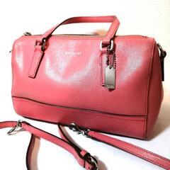 コーチ COACH オールレザー ショルダー & ハンドバッグ ピンク