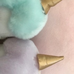 ユニコーンのぬいぐるみ（２個）の画像