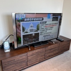 大画面55型TV Blu-rayﾚｺｰﾀﾞｰ テレビ台 セット