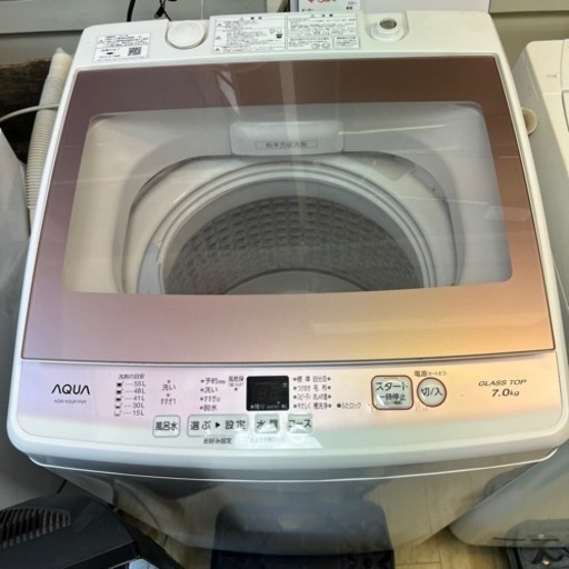 【送料無料】AQUA 7.0kg 2017年製 ガラストップ