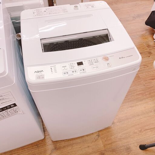洗濯機　6kg　アクア　AQW-S60J　2020年製