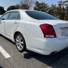 美車ディーラー整備!エアサス交換済み禁煙車!5.8万kmコミコミ即決85.8万円!200クラウンマジェスタCタイプモデリスタエアロ本革白パールホワイトドラレコの画像