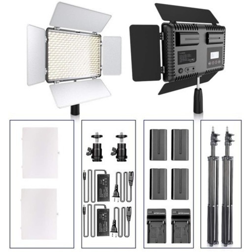 ビデオ写真用照明 LEDライトキット SAMTIAN TL-600AS　2個セット