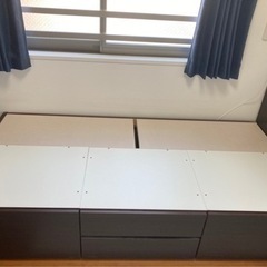 ニトリ　収納付き　シングルベッドの画像