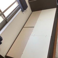 ニトリ　収納付き　シングルベッドの画像