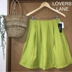 LOVER'S LANEラバーズレーン●グリーンカラー フレアス...