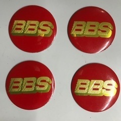 汎用　ホイールセンターキャップシール　赤金　60mm BBS風