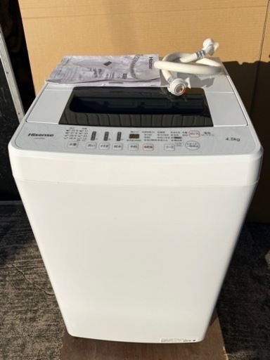 ハイセンス　洗濯機　HW-E4502  2019年製　4.5㎏●E022W003